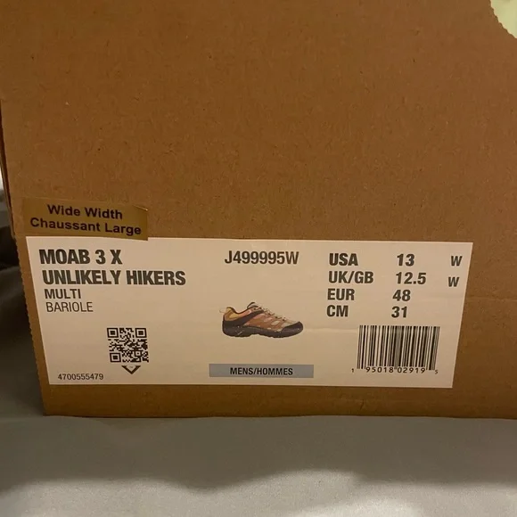 Merrell Moab 3x unlikely hikers (hiking shoe) size USA 13W - Picture 2 of 3